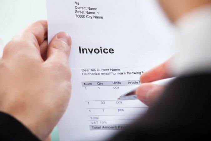 sample invoice for legal services